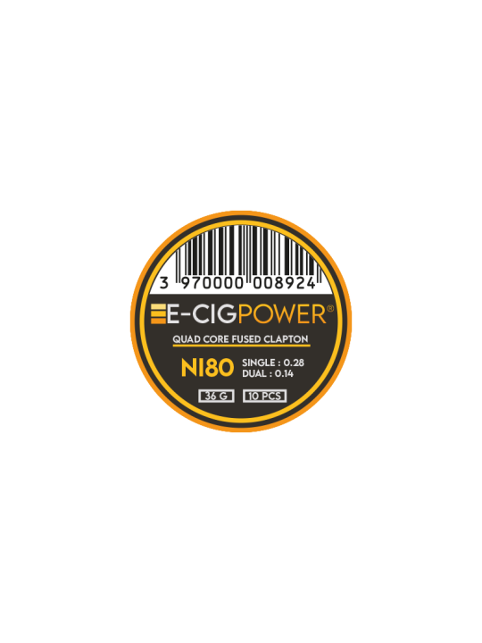 E-Cig Power - Ni80 Quad Core Fused Clapton X10